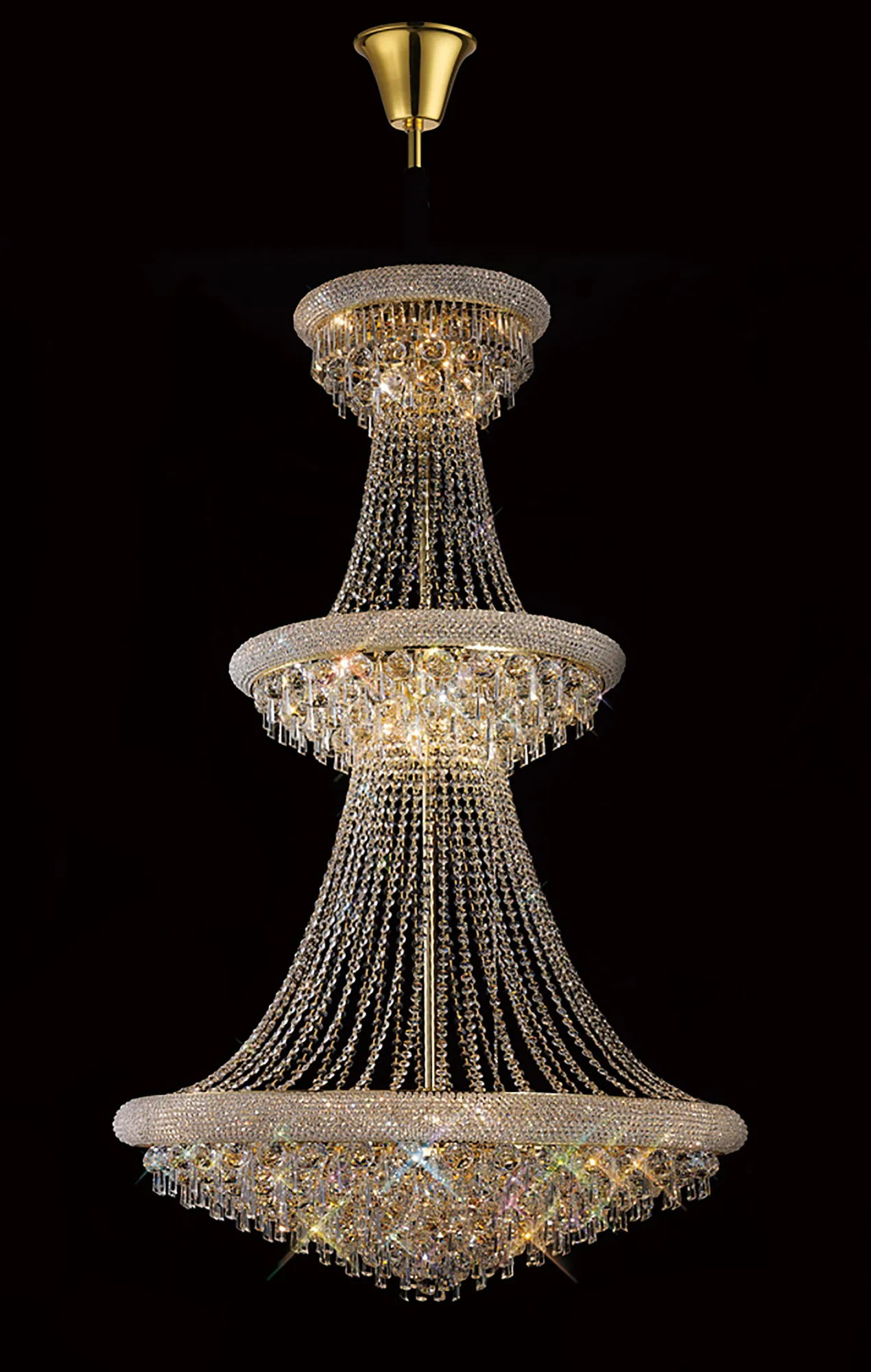 IL32115  Alexandra Crystal Chandelier 37 Light (83.6kg) Gold